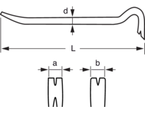 Монтировка-гвоздодер с плоской гвоздодерной лапой чертеж